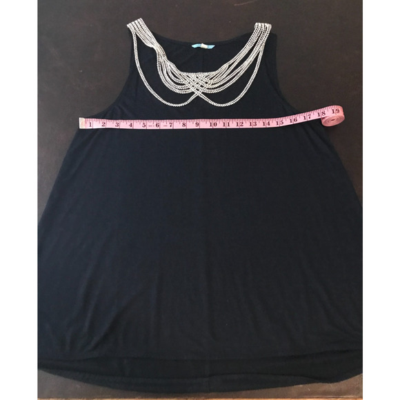 Anthropologie Leifnotes Navy Blue Scalloped Rope Tank Top - Size Small - Picture 5 of 8